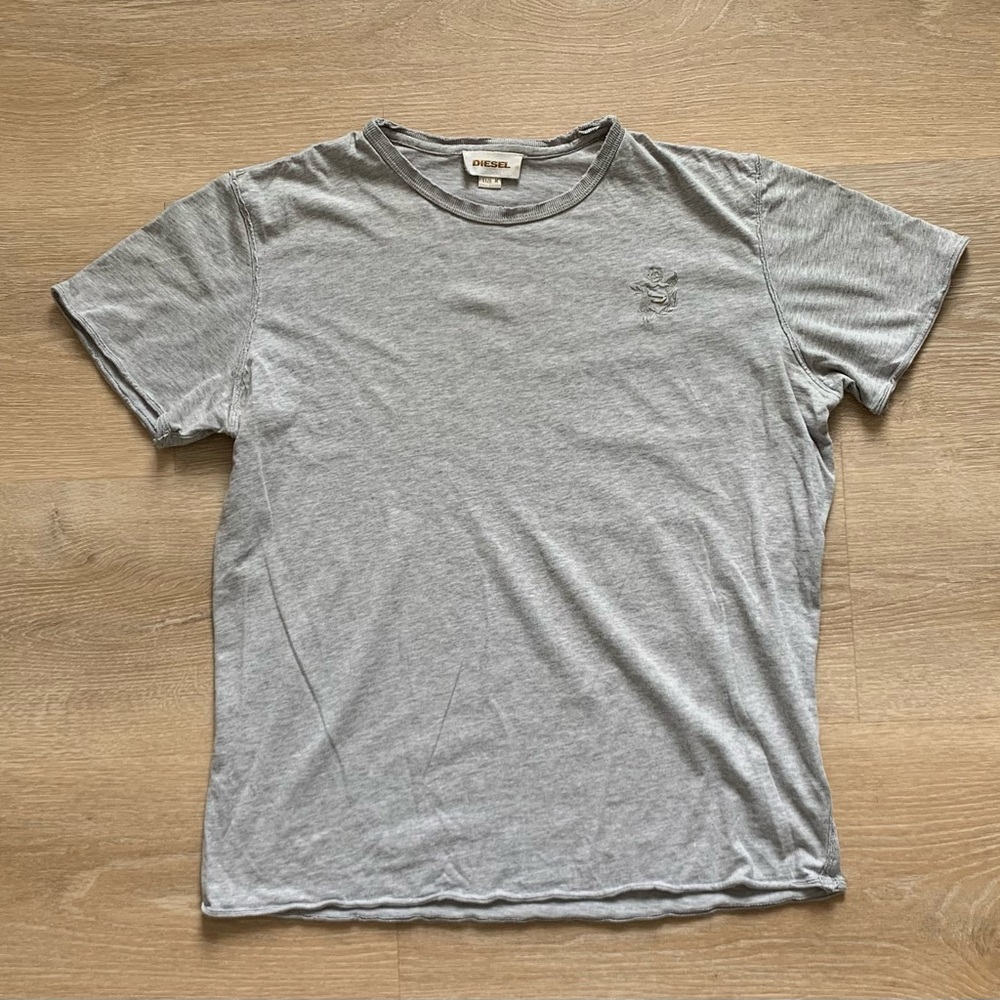 Vintage Diesel Women’s T-Shirt Cotton Gray Tee Size M-S